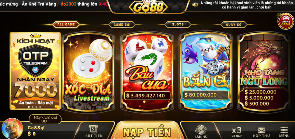 Giới thiệu về game Bầu Cua trên cổng game Go88