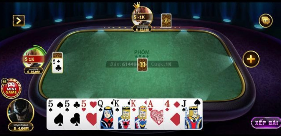 Hướng dẫn cách chơi game bài Phỏm Go88