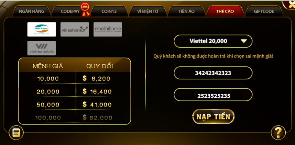 Hướng dẫn nạp tiền Go88 chi tiết từng bước