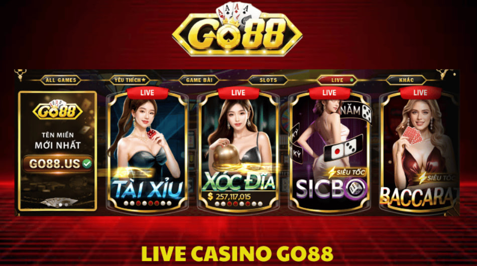 Live Casino Go88 cung cấp nhiều sản phẩm hấp dẫn