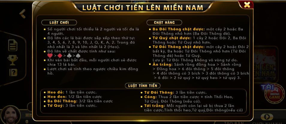 Tìm hiểu các quy tắc chơi Tiến Lên Miền Nam Go88